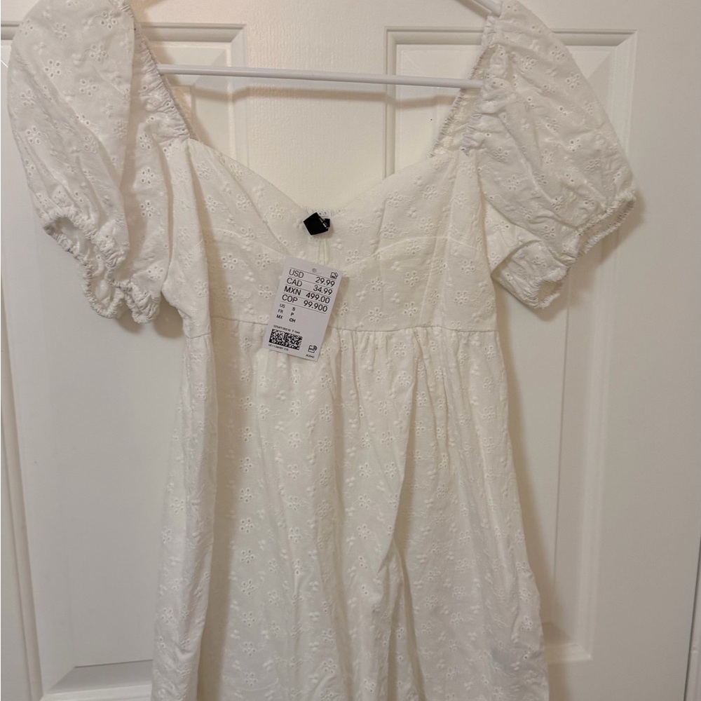 H&M White Eyelet Dress